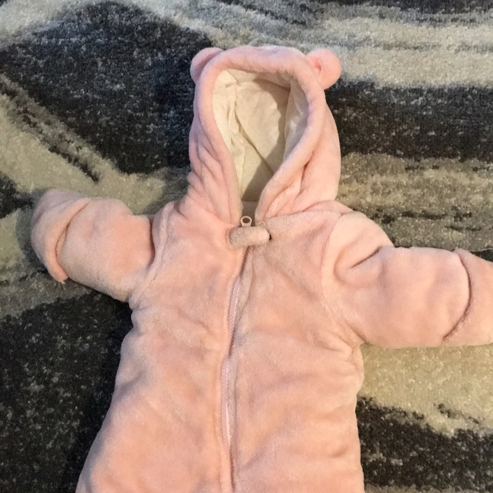 Wonder Nation 0-3M Pink Plush Winter Body Suit